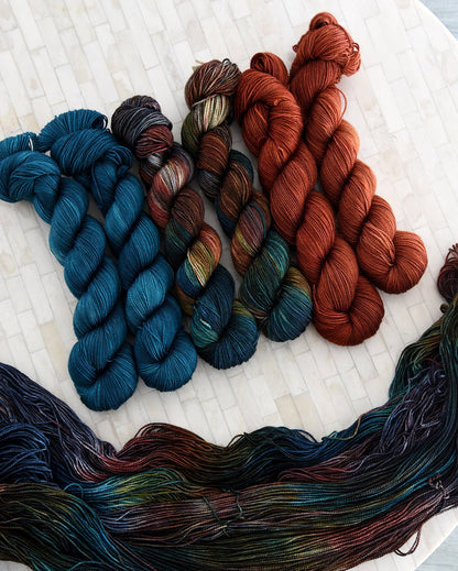 Destination Yarn fingering weight yarn Midnight Clear