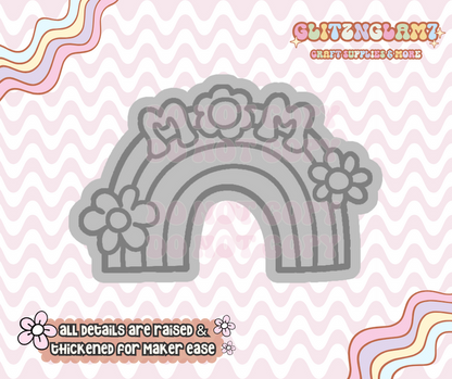 Mom Floral Rainbow Silicone Mold