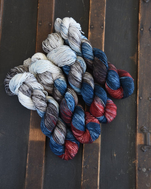 Destination Yarn fingering weight yarn Mystic CT