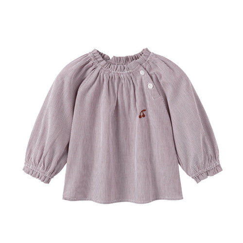 Nounelle Brown Pinstripe Shirt