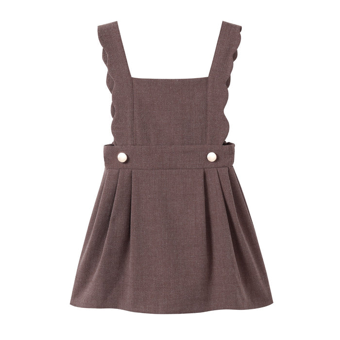 Nounelle Brown Scallop Wool Jumper