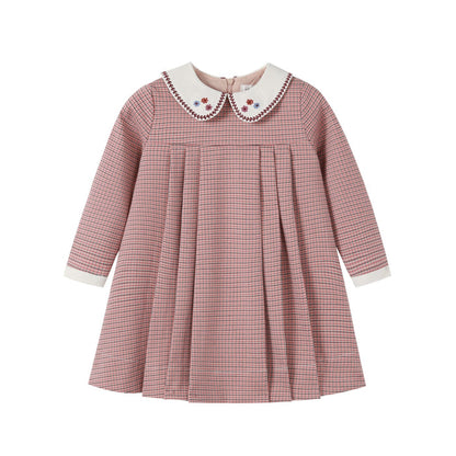 Nounelle Houndstooth Pink Dress