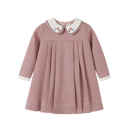 Nounelle Houndstooth Pink Dress