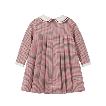 Nounelle Houndstooth Pink Dress