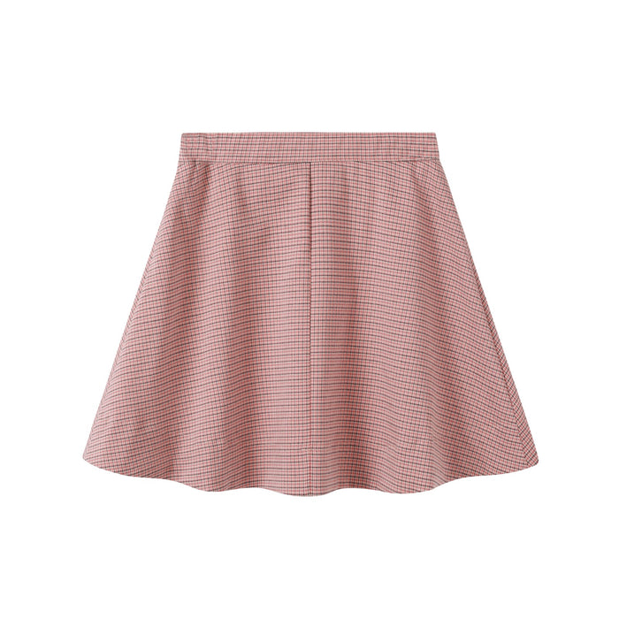 Nounelle Houndstooth Pink Skirt