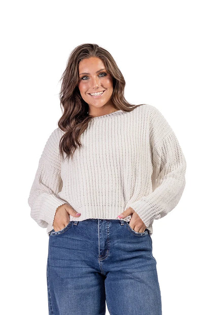 Women's Oversized Chenille Pullover Sweater