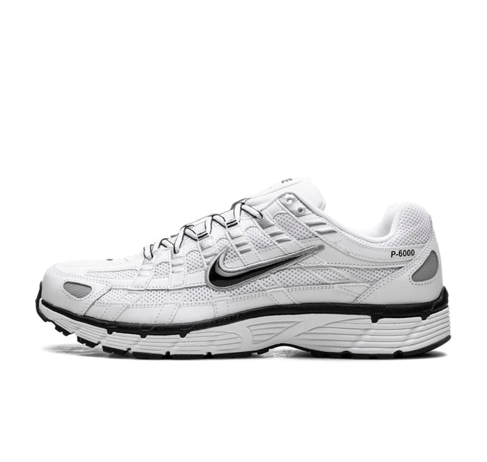 Nike P-6000 White Metallic Silver Black