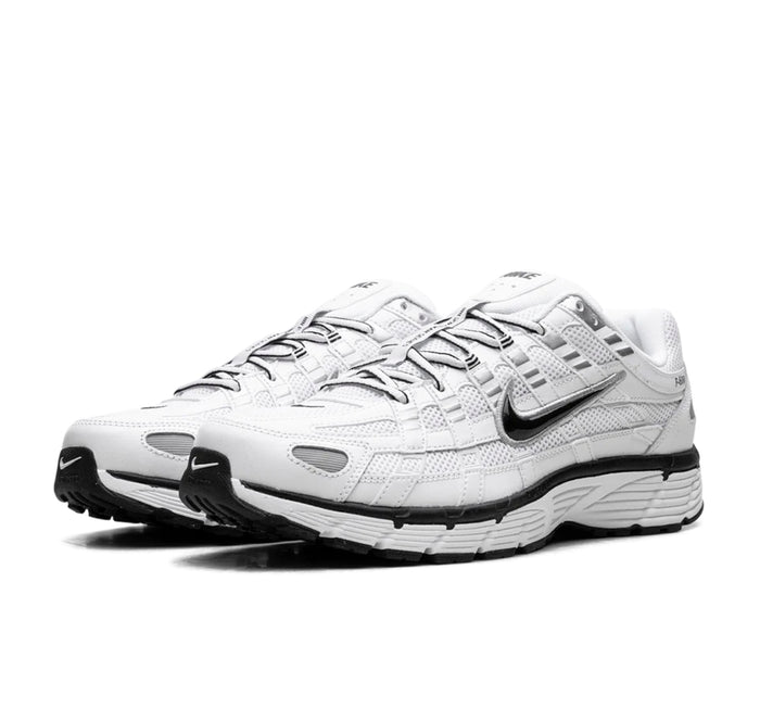 Nike P-6000 White Metallic Silver Black