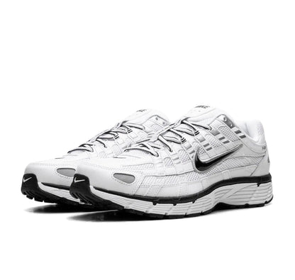 Nike P-6000 White Metallic Silver Black