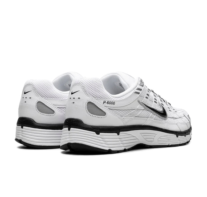 Nike P-6000 White Metallic Silver Black