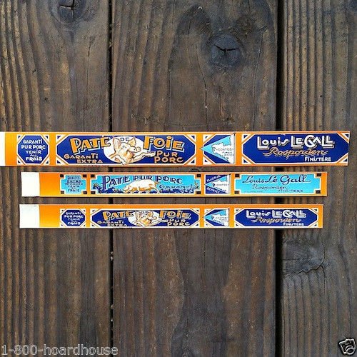 PIG PATE FOIE French Can Label Set 1920s