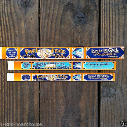 PIG PATE FOIE French Can Label Set 1920s