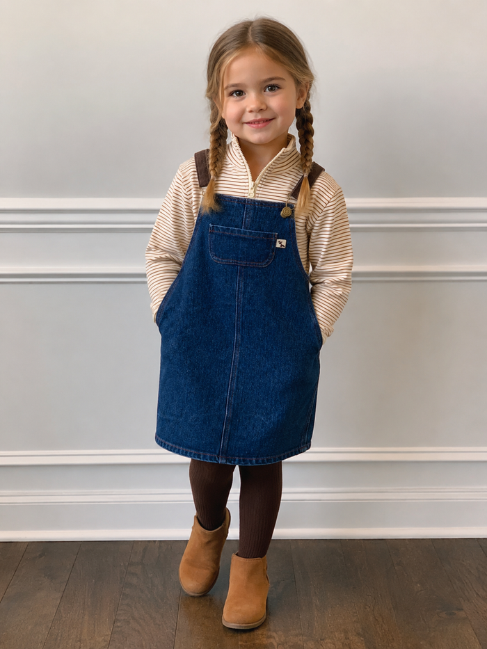 Please mom Denim Barrel jumper