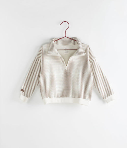 Please Mom Striped Zip Up