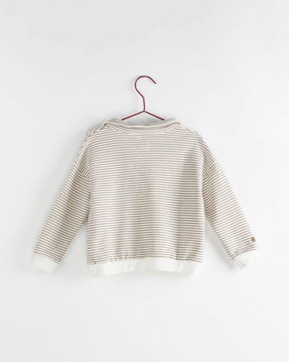 Please Mom Striped Zip Up