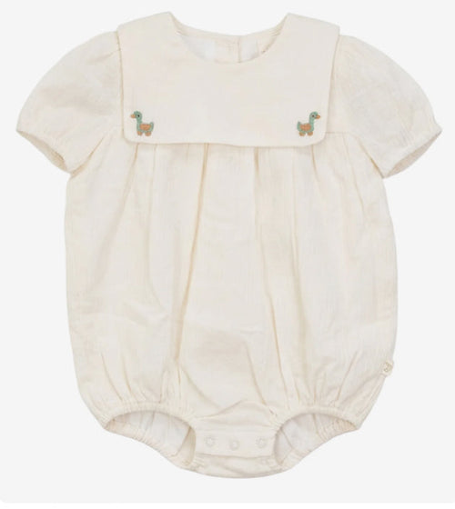 Pompomme Embroidered detail Romper