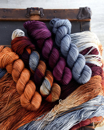 Destination Yarn fingering weight yarn Rain in the Catskills