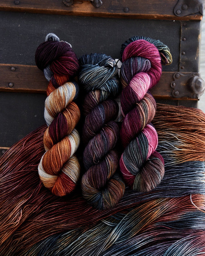 Destination Yarn fingering weight yarn Sad Girl Autumn