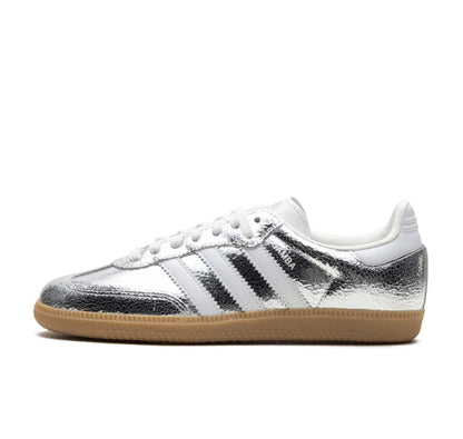 adidas Samba OG Silver Metallic Cracked Leather