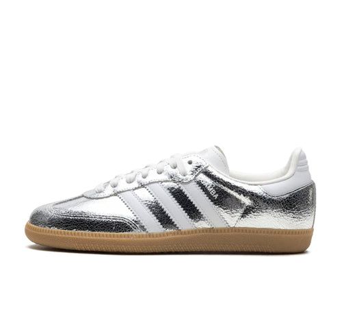 adidas Samba OG Silver Metallic Cracked Leather