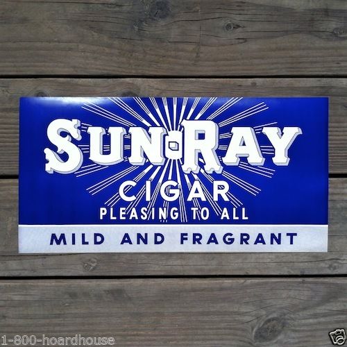 SUN-RAY CIGAR Tobacco Store Poster 1920s