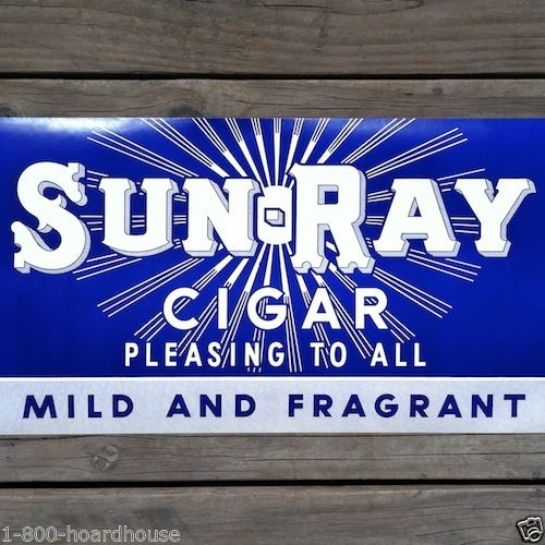 SUN-RAY CIGAR Tobacco Store Poster 1920s