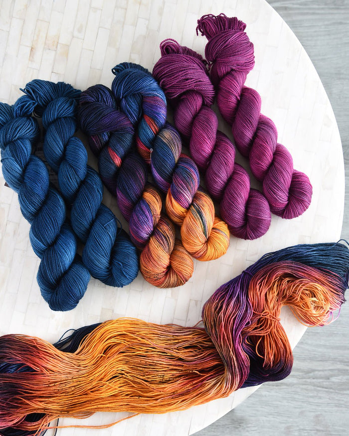 Destination Yarn fingering weight yarn Texas Collection 2023 Full Skein Set