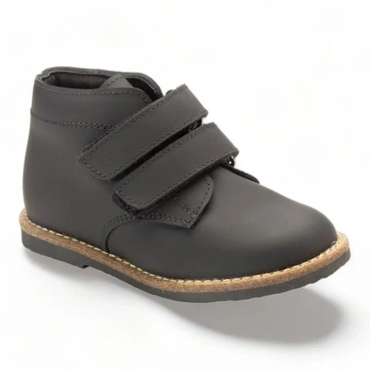 Tods - Black Sahara Leather Velcro for Boy by Manuela de Juan