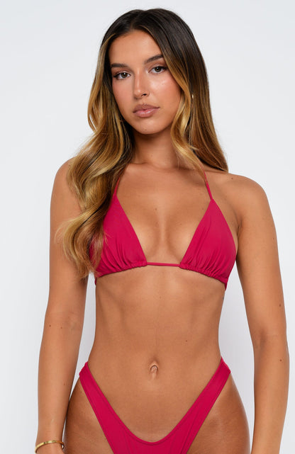 Golden Hour Bikini Top Cherry Red