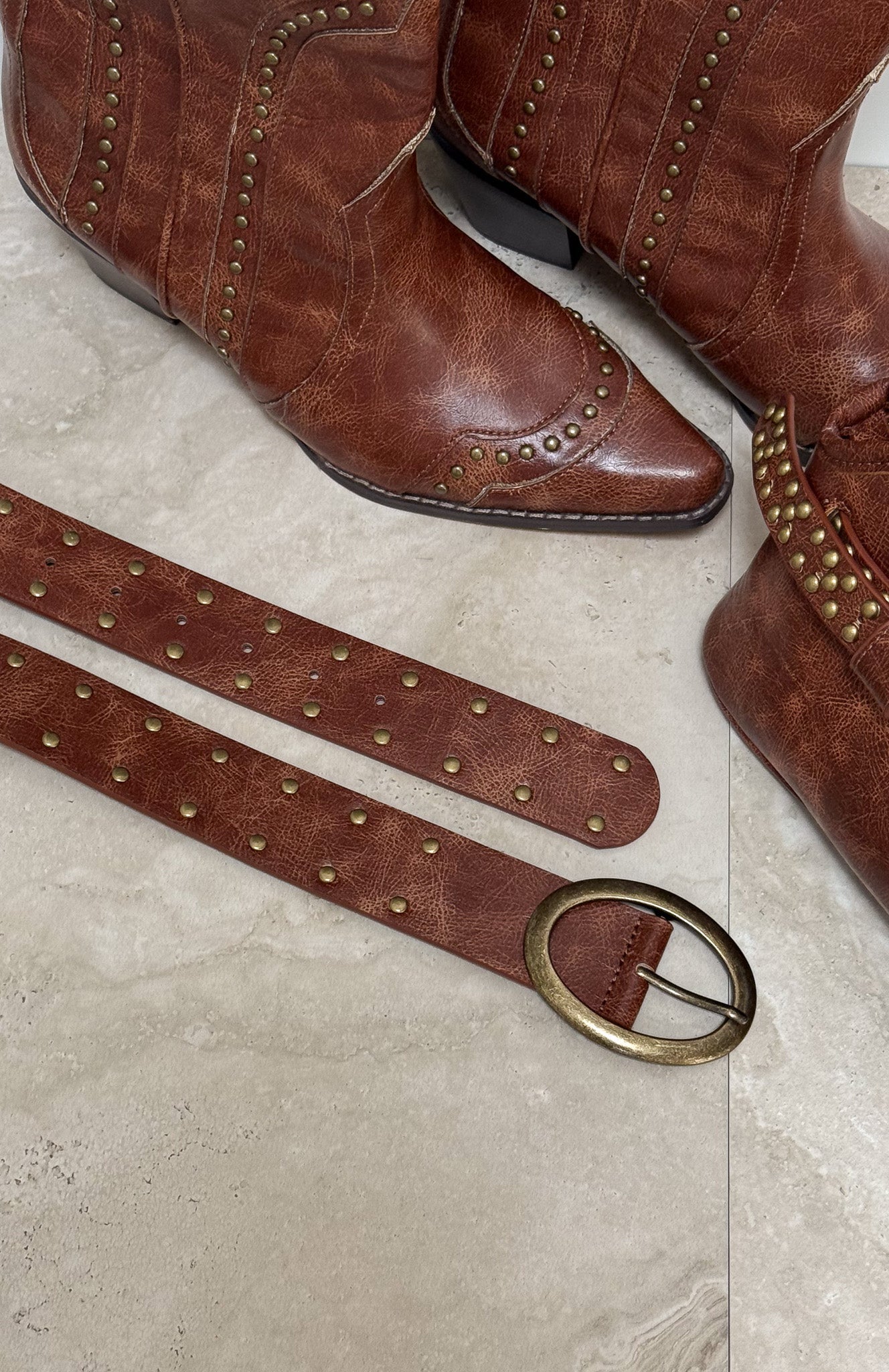 Gelina Belt Vintage Gold/Tan