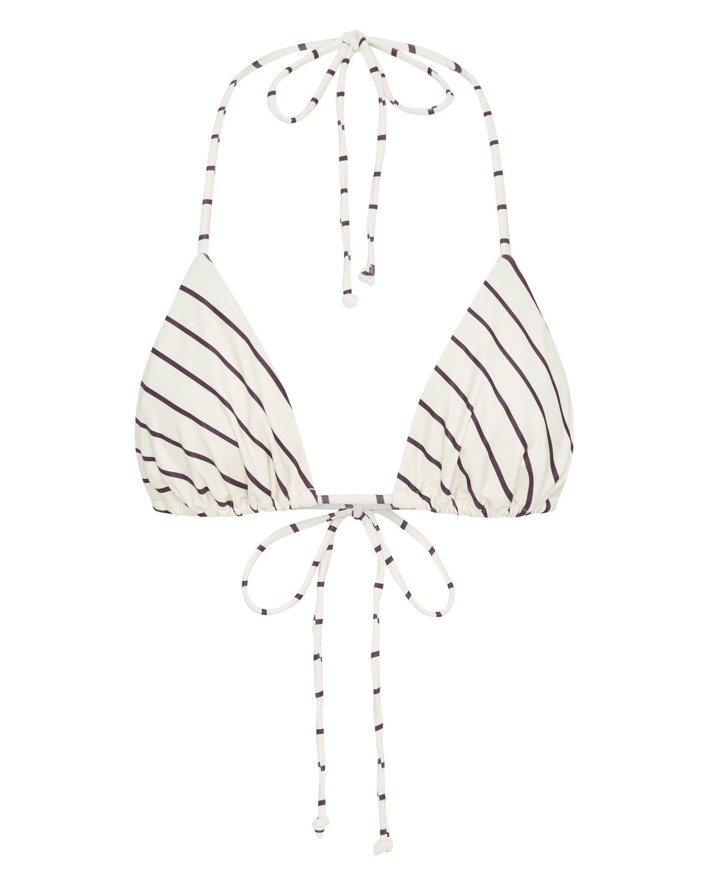 Golden Hour Bikini Top Cream/Choc Stripe