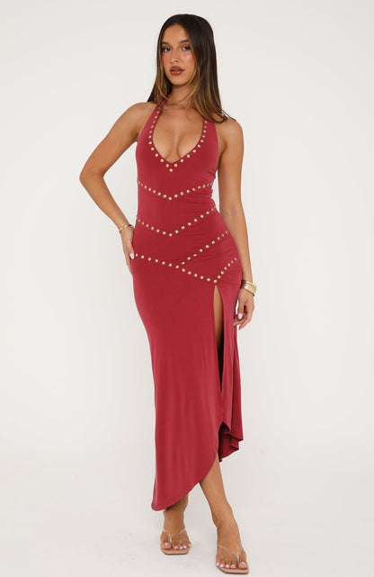Hot To Handle Midi Dress Raspberry