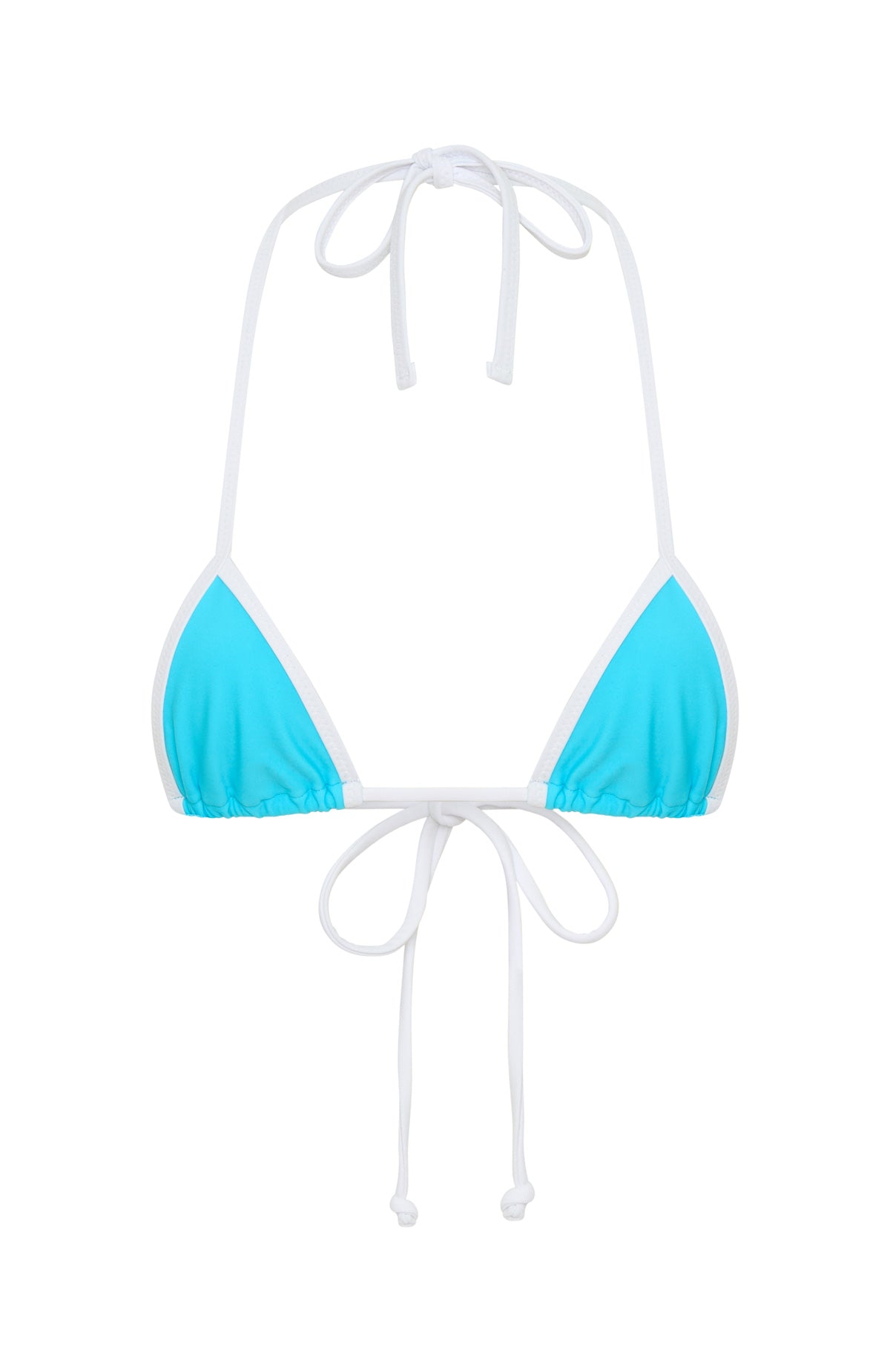 Inka Micro Bikini Top Paradise Blue/White
