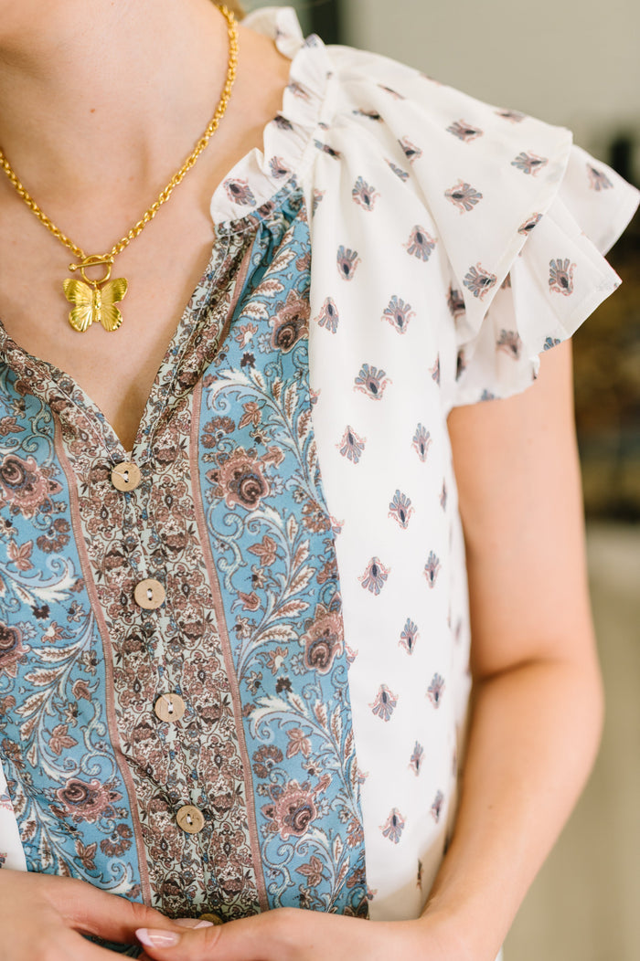 Willow Breeze Short Sleeve Blouse