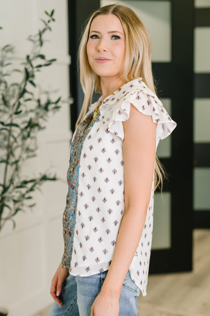 Willow Breeze Short Sleeve Blouse