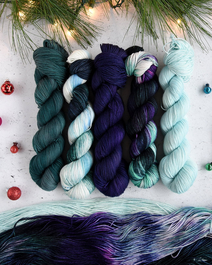 Destination Yarn fingering weight yarn Frasier Fir