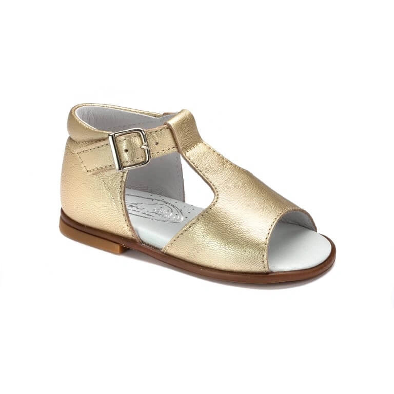 Yiyi - Gold Leather Baby's Strap Sandal